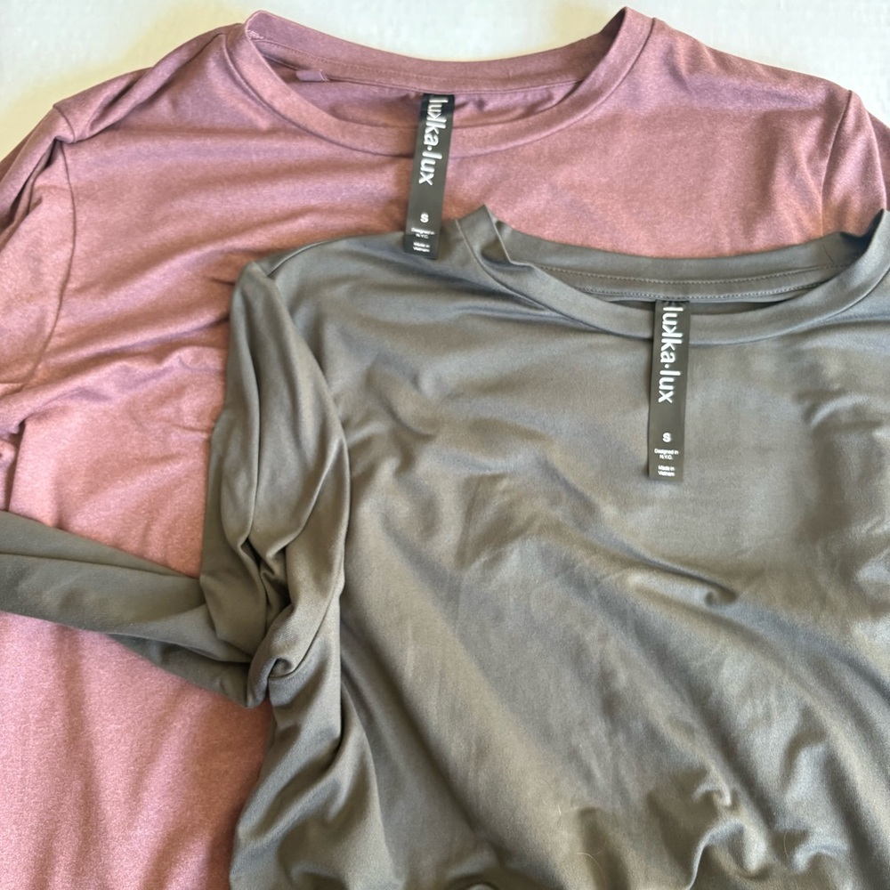 Lukka Lux TWO activewear tops plum, dark gray size small